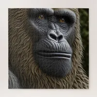 Gorilla, Bigfoot or Sasquatch Close up of Face Jigsaw Puzzle