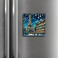 Eiffel Tower in Paris, France at Christmas time Magnet