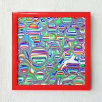 Colorful Bubbles Abstract Digital Art   Poster