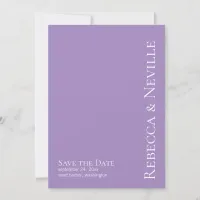 Simple Elegant Lavender Photo Save the Date