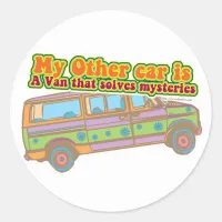 Mystery Van Classic Round Sticker