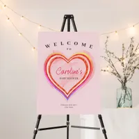 Little Sweetheart Baby Girl Shower Welcome Sign