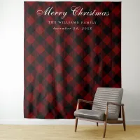 Buffalo Plaid Christmas Photo Booth Backdrop