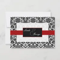 black and white rsvp cards