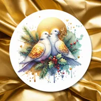 Two Turtle Doves | 12 Days of Christmas Classic Round Sticker