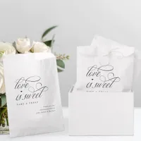 Elegant Calligraphy Classy Luxury Wedding Favor Bag