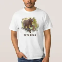 *~* PAPA BEAR Cub Art Father's Day Gift AP86 T-Shirt