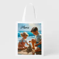 Cute Nostalgic Personalized Beach Bag