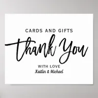 Wedding Cards & Gifts 8x10 Typography | Black Poster