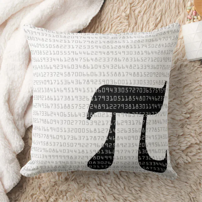 Many Many Digits of Pi Mathematical Constant Throw Pillow