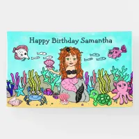 Mermaid Under the Sea Birthday Banner