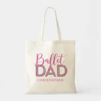 Pink Ballet Dad Sparkle Luxe Diamond Tote Bag