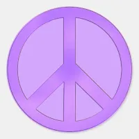 Purple Peace Sign Sticker