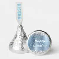 Silver Glitter Light Blue Foil Happy Birthday Hershey®'s Kisses®