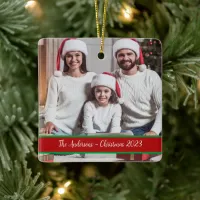 Family Christmas Photo Heirloom Ornament