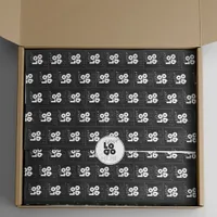 Custom Business Logo Pattern Black Tissue Paper