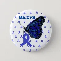 ME/CFS Blue Ribbon and Butterfly Awareness Button