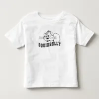 A Bit Squirrelly Squirrel Black Line Art Toddler T-shirt