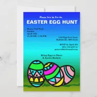 Painted Eggs Easter Egg Hunt Invitation