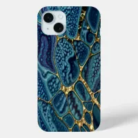 Blue, green, gold iPhone 15 plus case