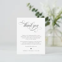 Elegant Luxury Wedding Table Thank You Cards