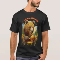 Majestic bear engaging in delightful honey T-Shirt