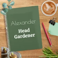 Head Gardener Funny Custom Personalized Gardening Planner