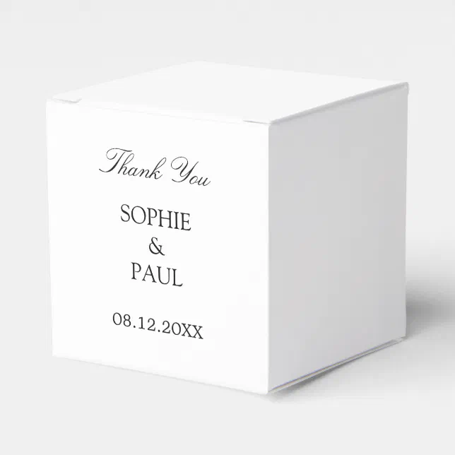 Elegant Traditional White Wedding Favor Box