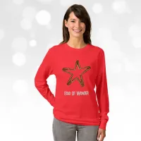 Christmas Star of Wonder Rustic Faux Gold Festive T-Shirt