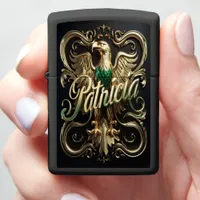 Patricia Golden Eagle Crest Zippo Lighter