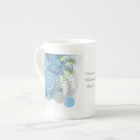 Modern Abstract Floral Bone China Mug