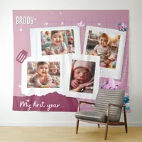 Personalized Baby Girl Photo Gift for Nursery Tapestry