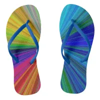 Circular Gradient Rainbow Flip Flops