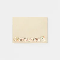 Beach Sand with Row of Sea Shells Post-it Notes