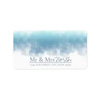 Watercolor Reflections Mr & Mrs Dusty Blue ID774 Label