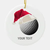 golf christmas ceramic ornament