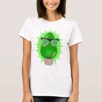 Christmas Nerd Cartoon Custom Holiday Bulb T-Shirt