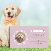 Cute Social Media Pet Influencer Dusty Pink Business Card