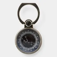 Dark Zodiac Astrology: Taurus Black & Silver Phone Ring Stand