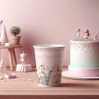 Wildlife Cute Animals Pink Birthday Party Paper Cups