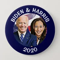 Biden and Harris 2020 US Election Rally Button