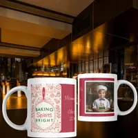 Baking Spirits Bright Photo Christmas Baker Gift Two-Tone Coffee Mug