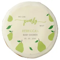 We Can Pearly Wait Fall Pear Baby Shower Sugar Cookie