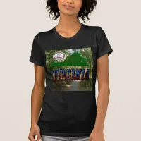 Virginia Map, State Seal, Picture Text T-Shirt