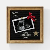 Christmas Birth Announcement Baby Ultrasound  Paperweight