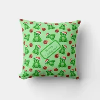 Cute Christmas Teddy Bears  Throw Pillow