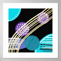 Trendy Modern Abstract Foil Print