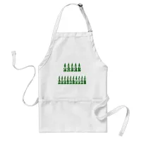 Merry Christmas Tree Font Adult Apron