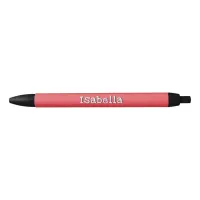 Personalized Name Watermelon Red Chic Trendy Cute Black Ink Pen