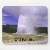 Old Faithful in Yellowstone National Park Mouse Pad